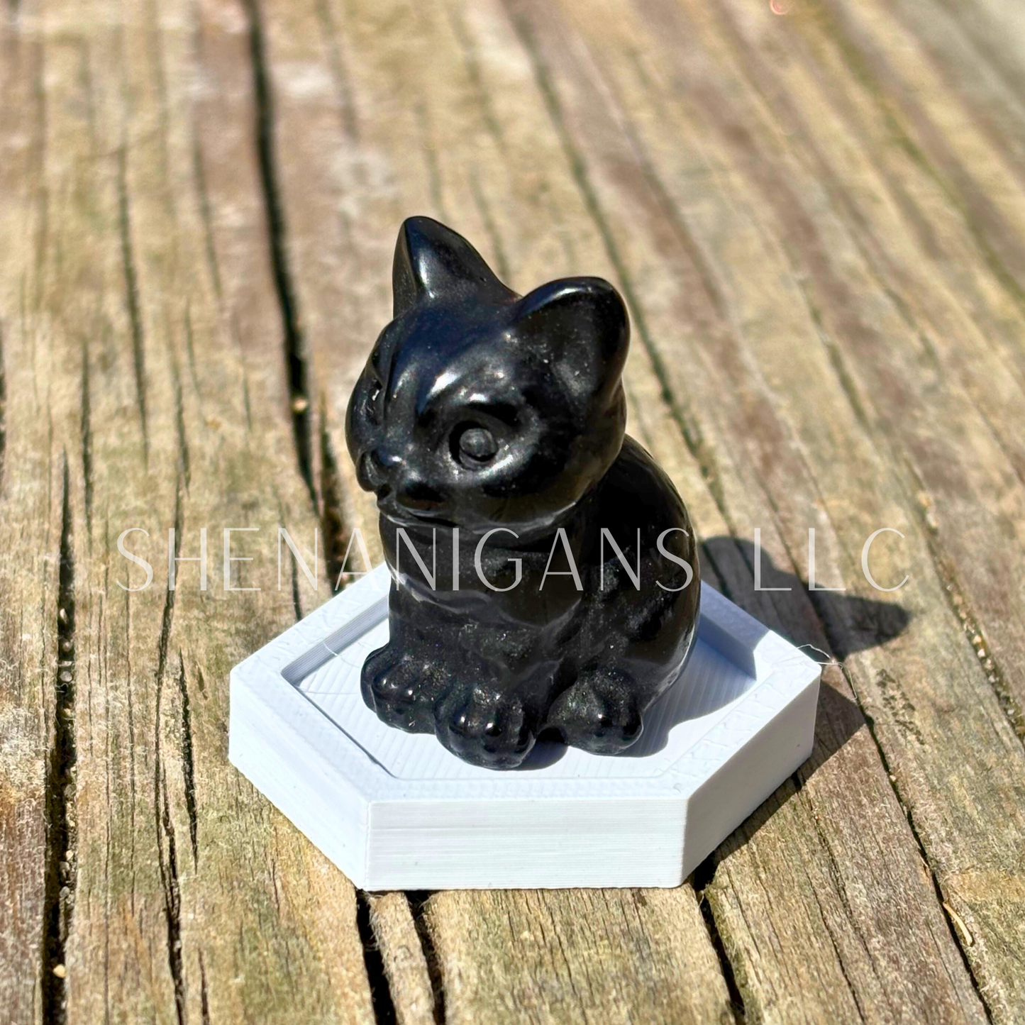Chunky Sitting Cats - Small - Crystal Carving