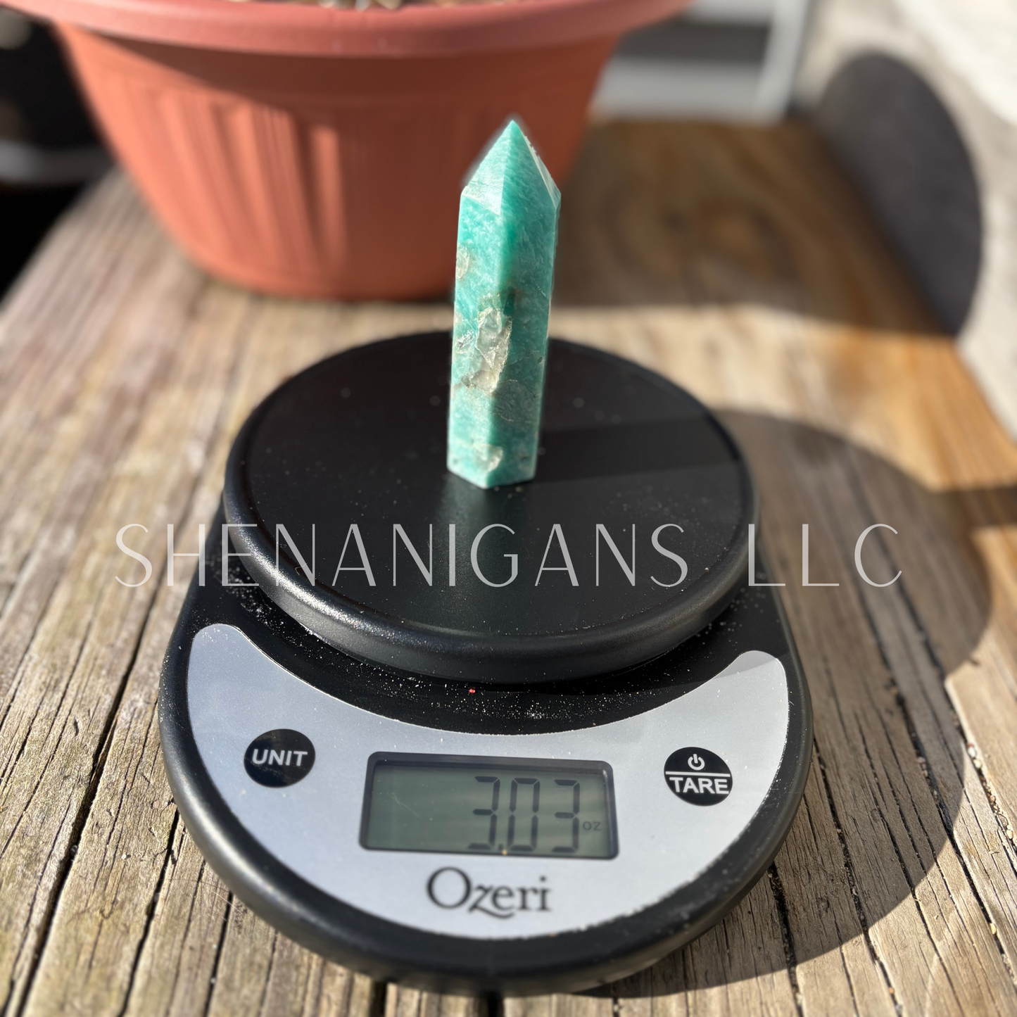 Amazonite Polished Point Mineral Specimen Gemstone Crystal Obelisk Wand