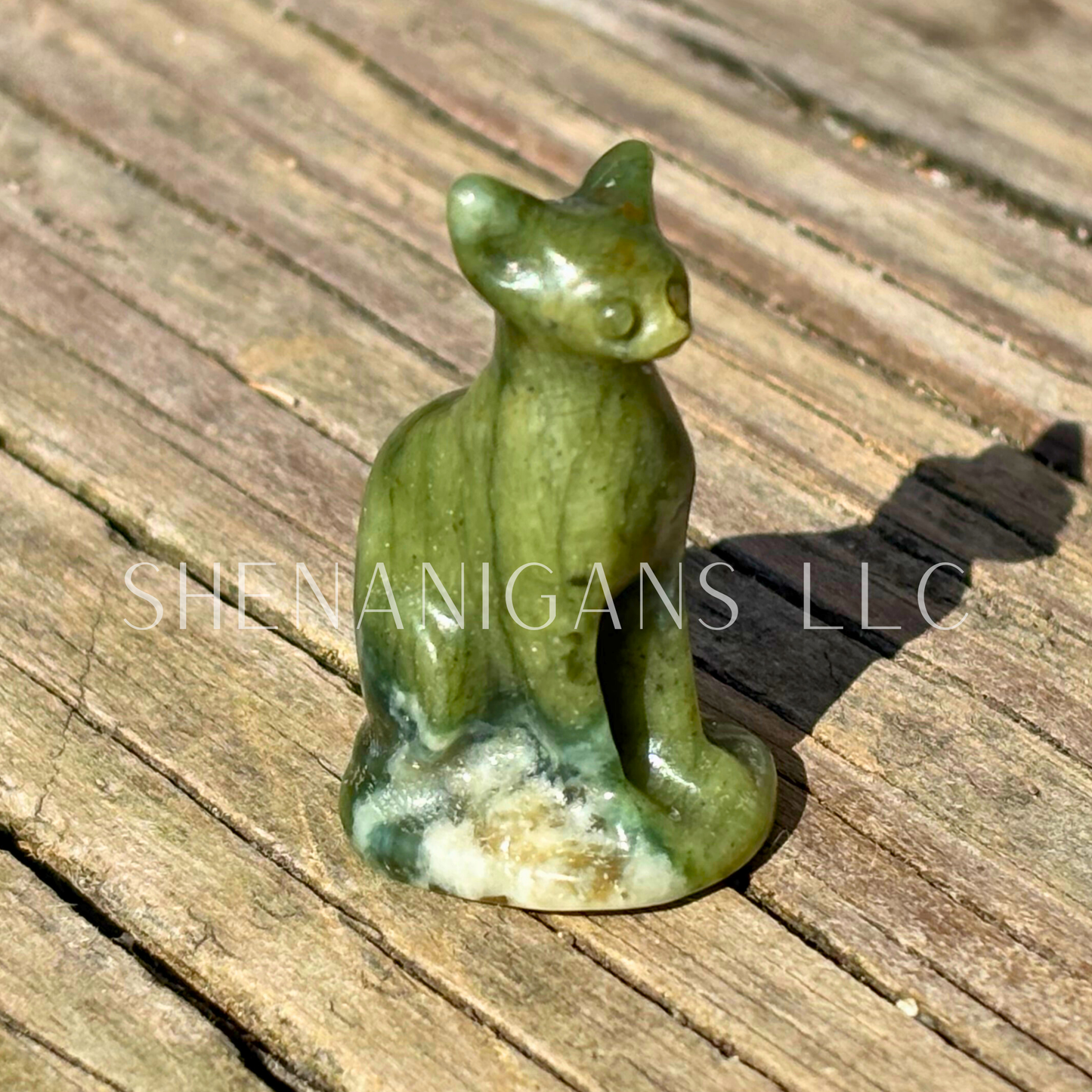 Sphinx Hairless Cat - Small - Crystal Carving
