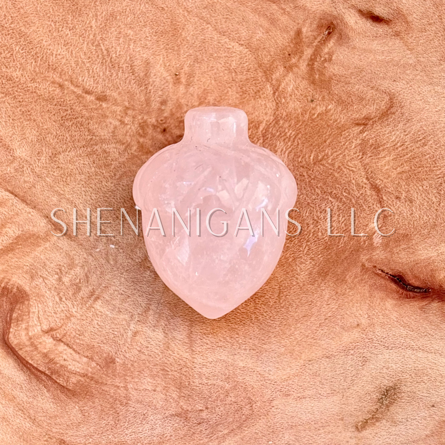 Acorn crystal carving