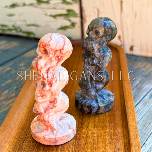 Stacking skulls - see no evil, hear no evil, speak no evil