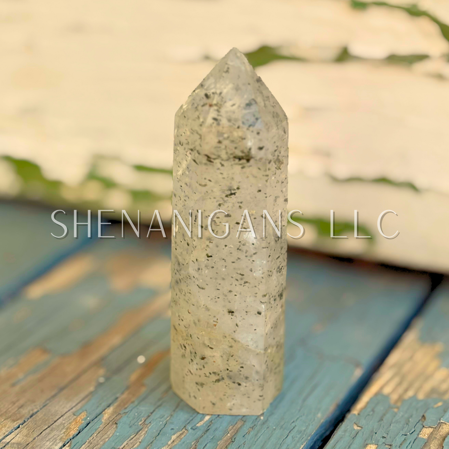 3.5" Dragon Fruit Quartz Polished Point Mineral Specimen Gemstone Crystal Obelisk Wand