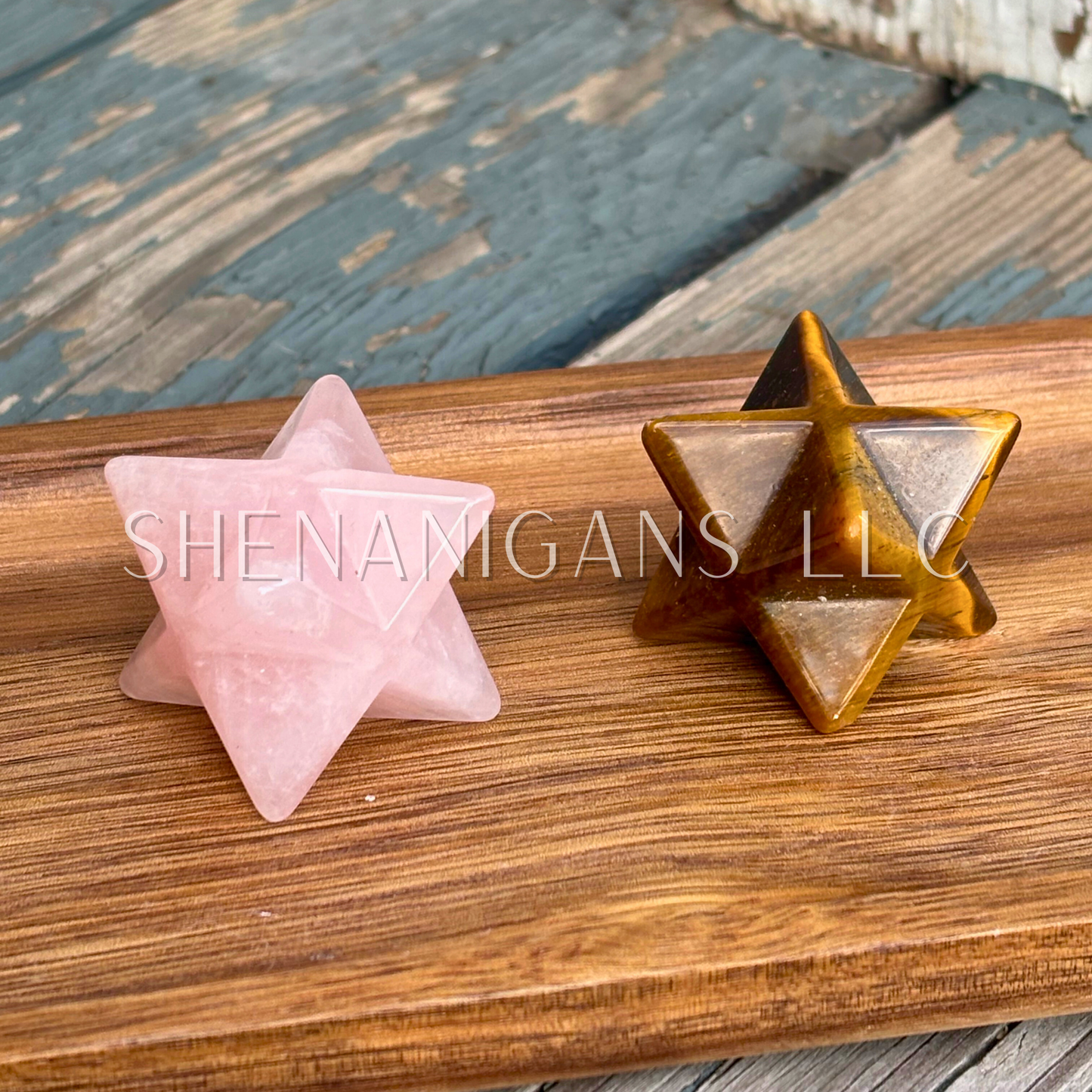 Merkaba Star Tetrahedron Carved Crystal