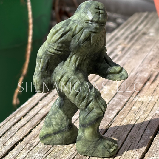 Big Foot is Real - Serpantine - Crystal Carving