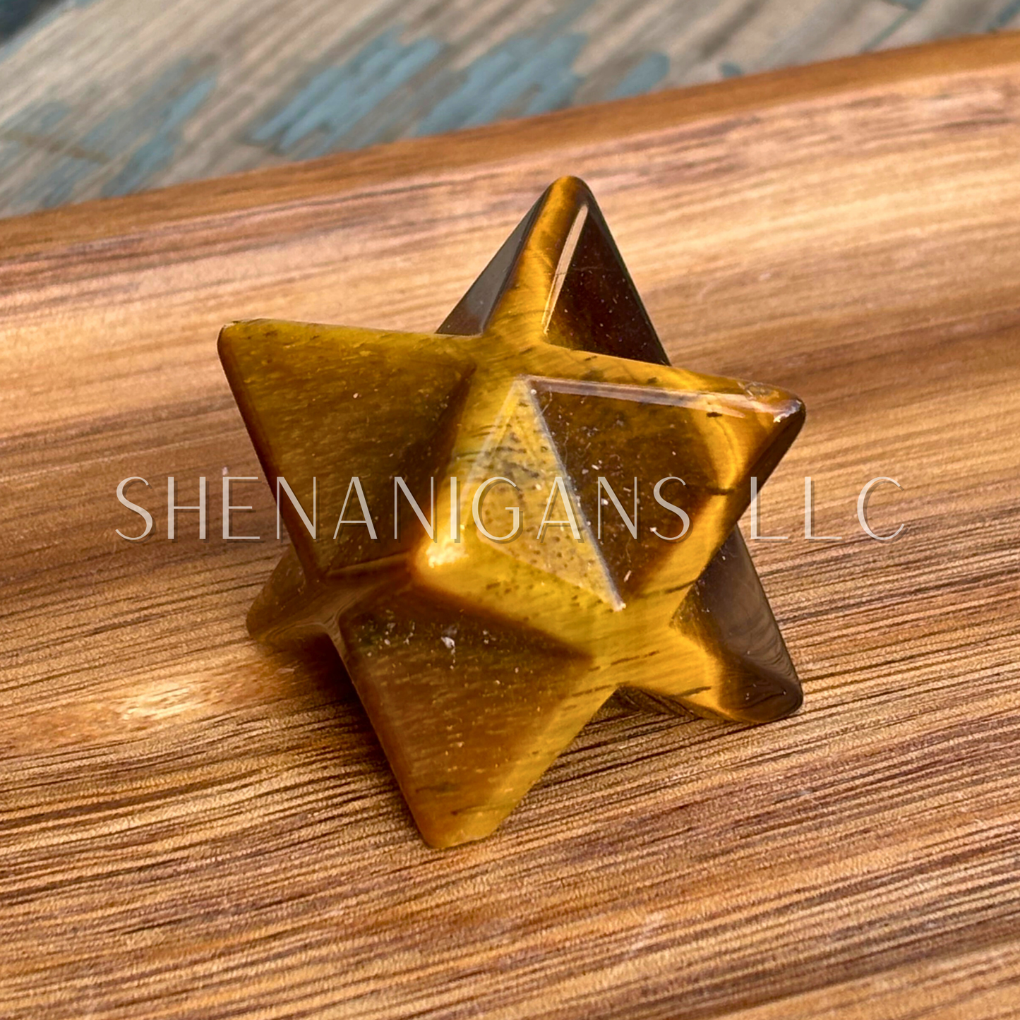 Merkaba Star Tetrahedron Carved Crystal