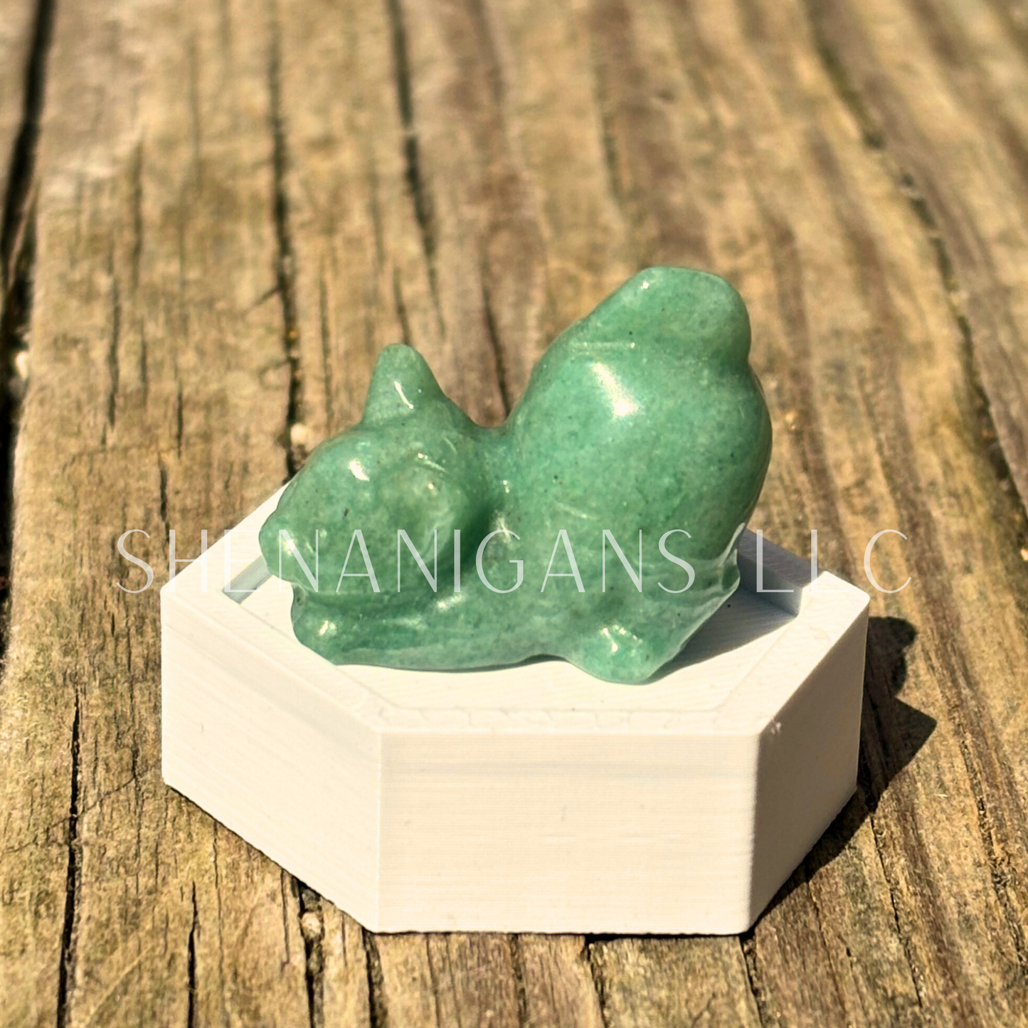 Stretching Cat - Small - Crystal Carving