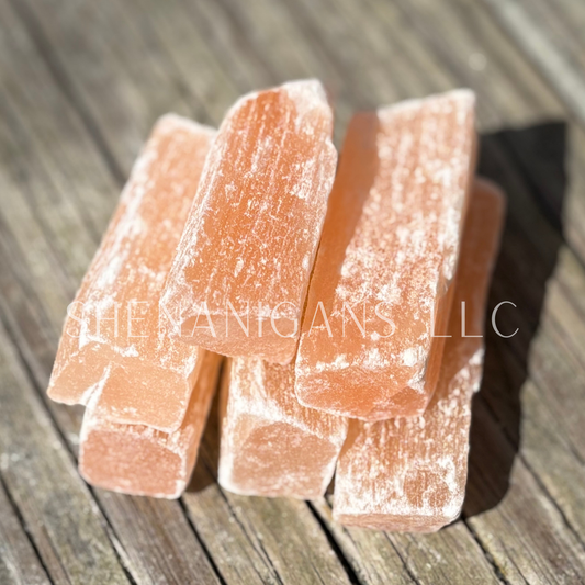 Selenite Wands 4inch - Raw Peach Selenite - Selenite Crystal Wands - About 4"