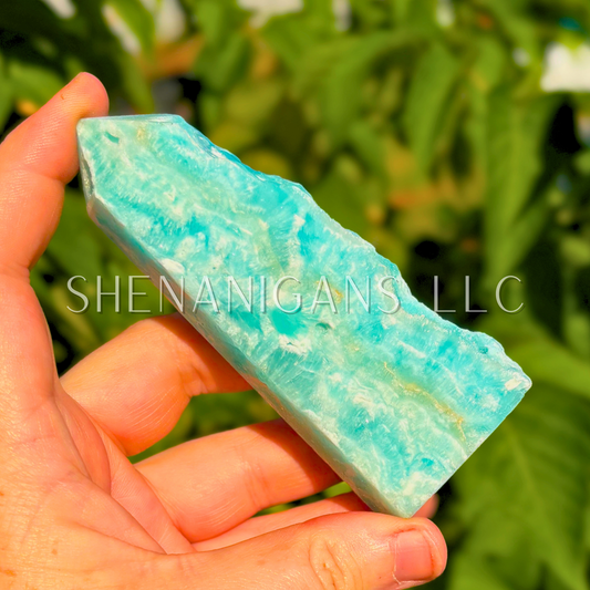 Blue Aragonite Towers – Polished Crystal Points