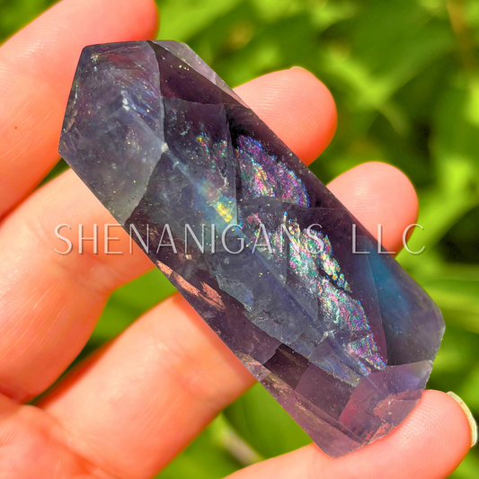 Pyrite Fluorite Point