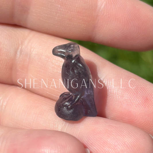 Itty Bitty Crystal Carving - Raven