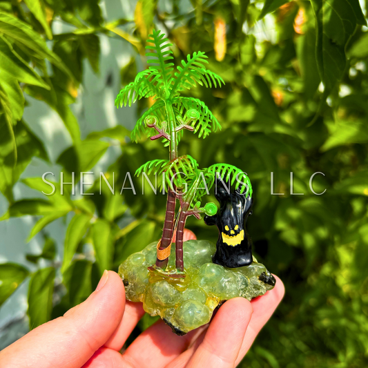 Summerween Prehnite Raw Stone Decor