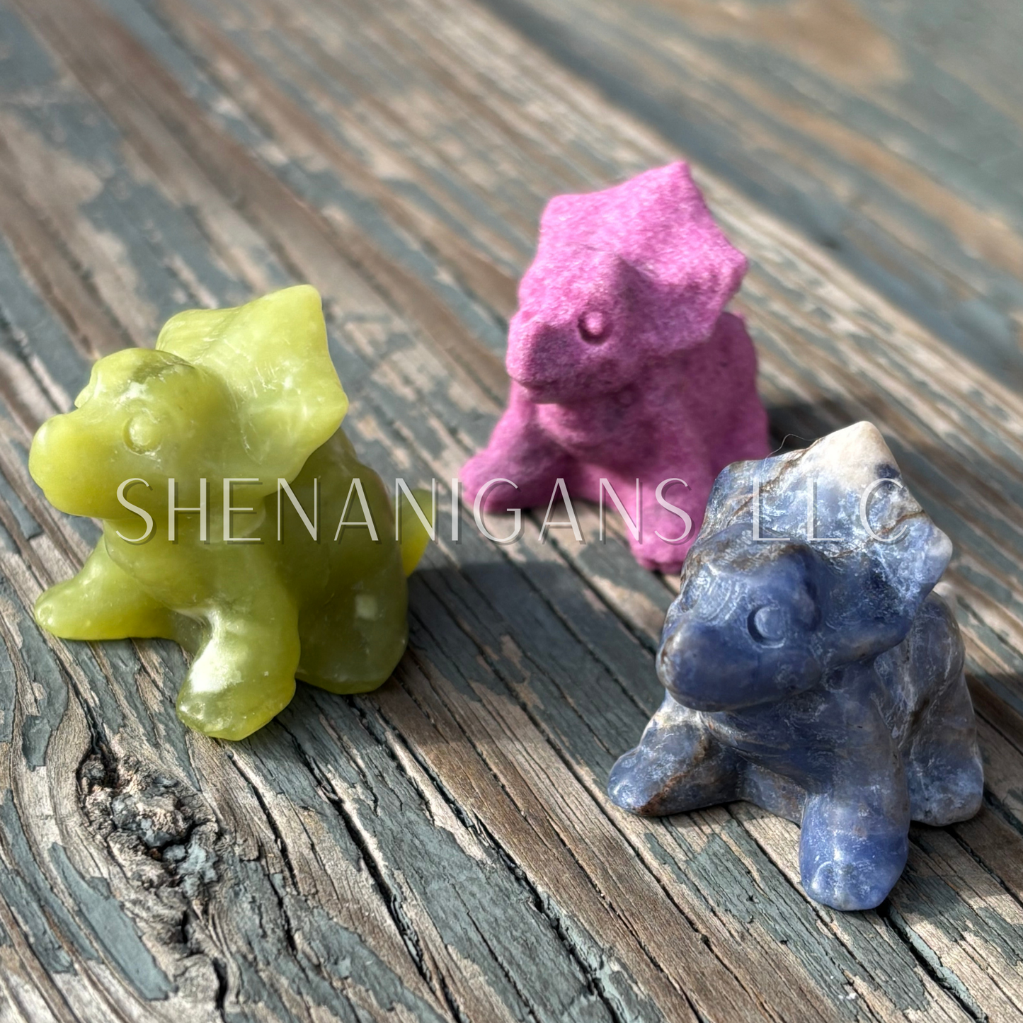 Triceratops Crystal Carving