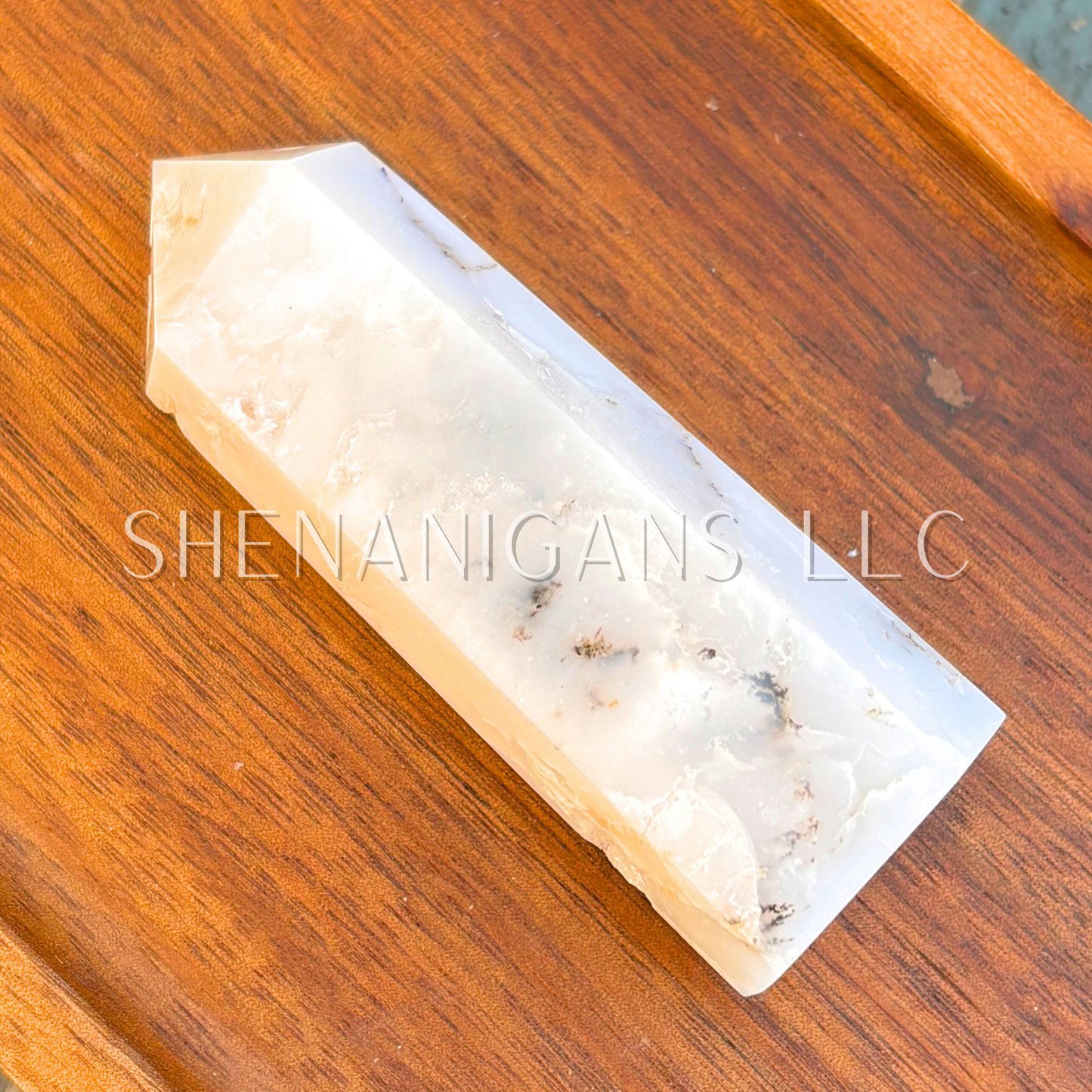 2.75" Black Tourmaline in Milky Quartz Polished Point Mineral Specimen Gemstone Crystal Obelisk Wand (Copy)