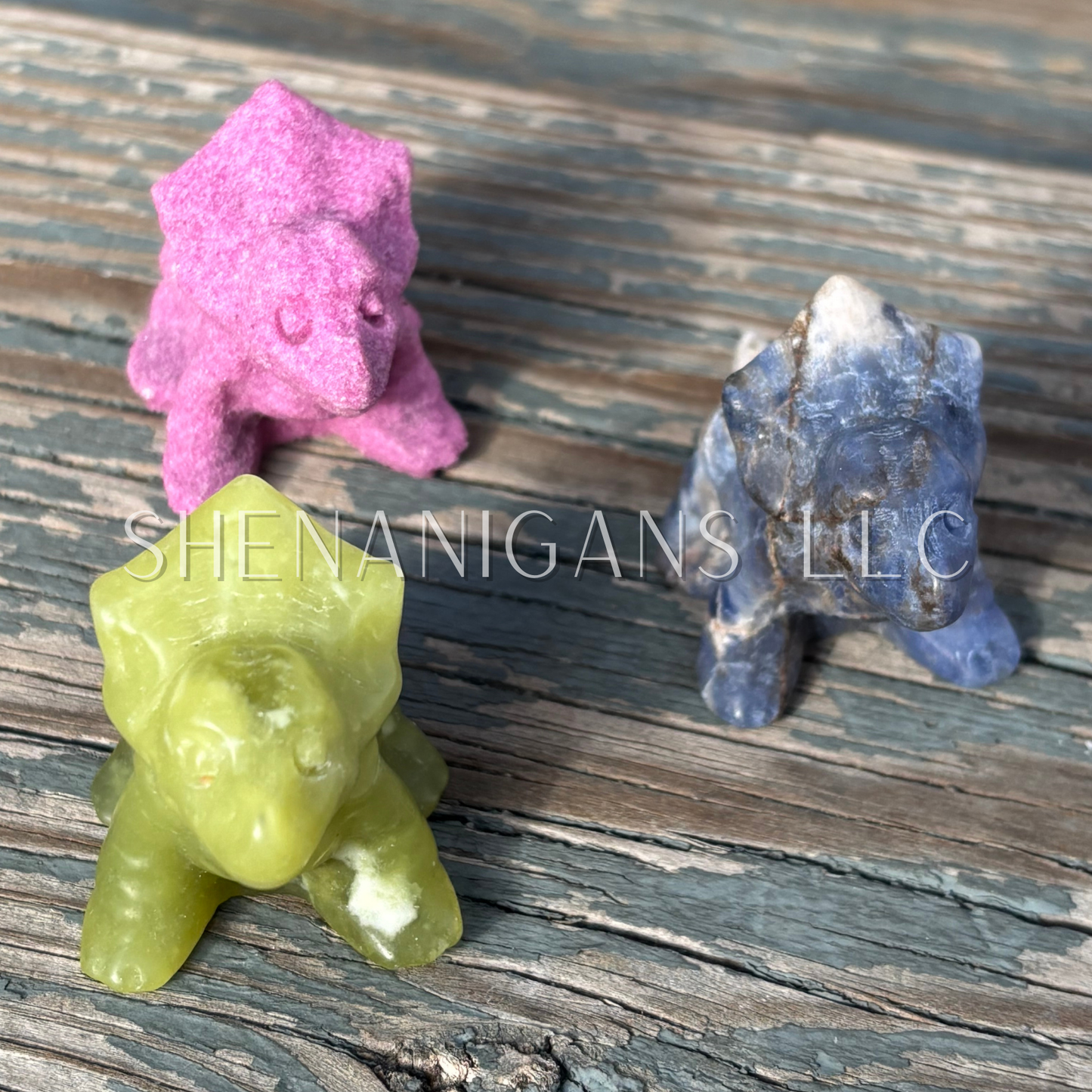 Triceratops Crystal Carving