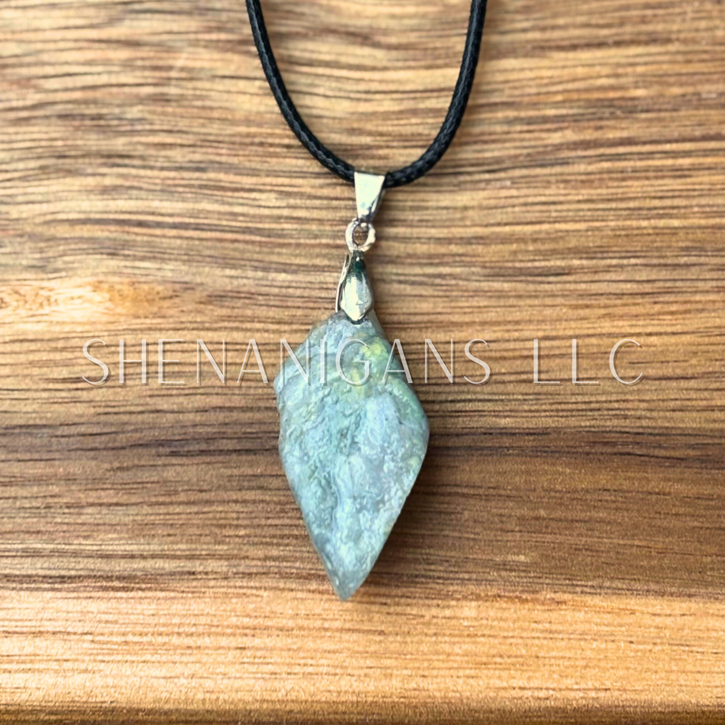 Raw Stone Pendant Necklace – Satin Silk Cord with Lobster Clasp (Amethyst, Citrine, Rose Quartz, Labradorite, Aquamarine)