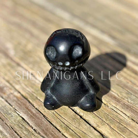 Voodoo Doll - Obsidian - Crystal Carving