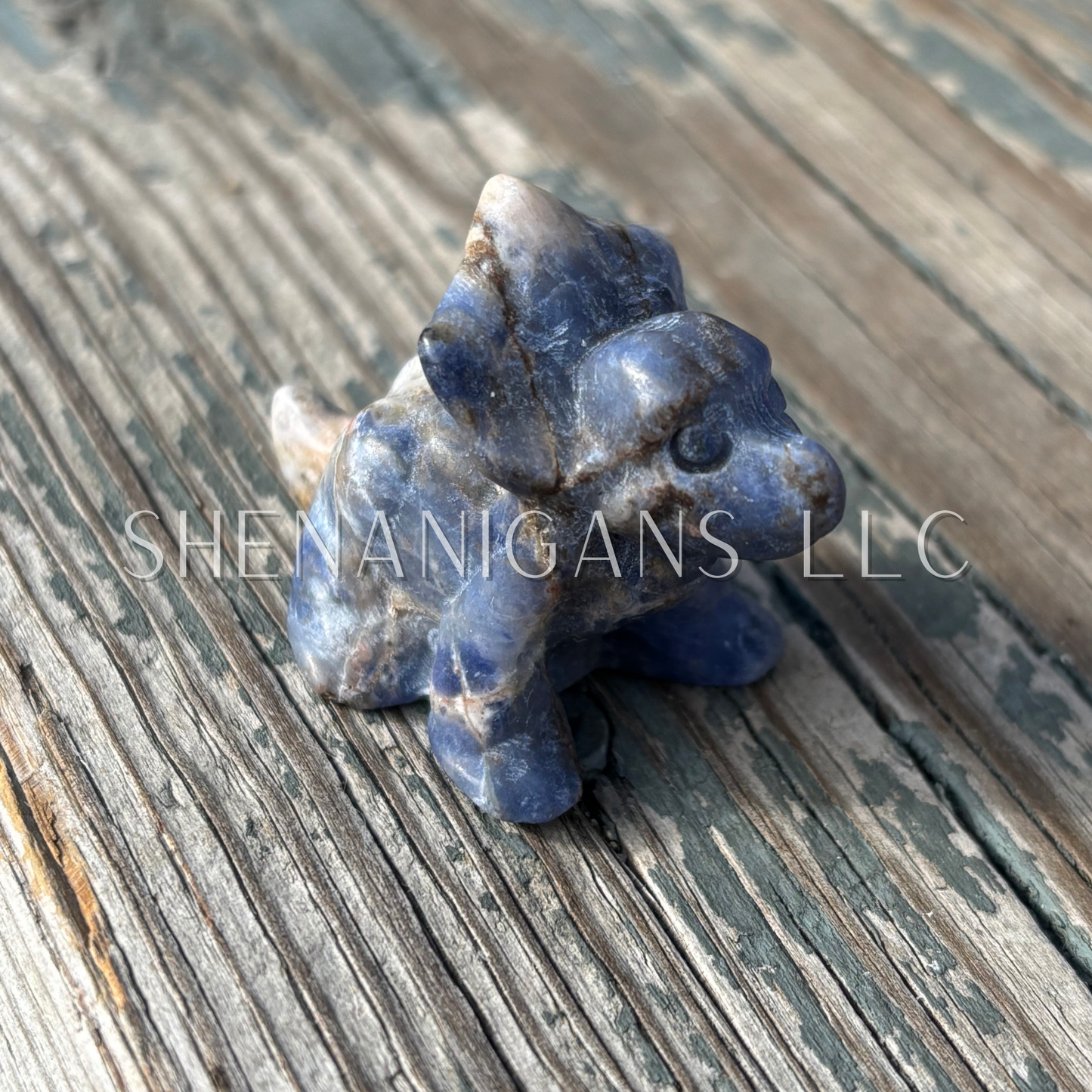 Triceratops Crystal Carving