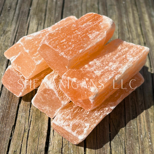 Selenite Wands 4inch - Raw Peach Selenite - Selenite Crystal Wands - About 4"