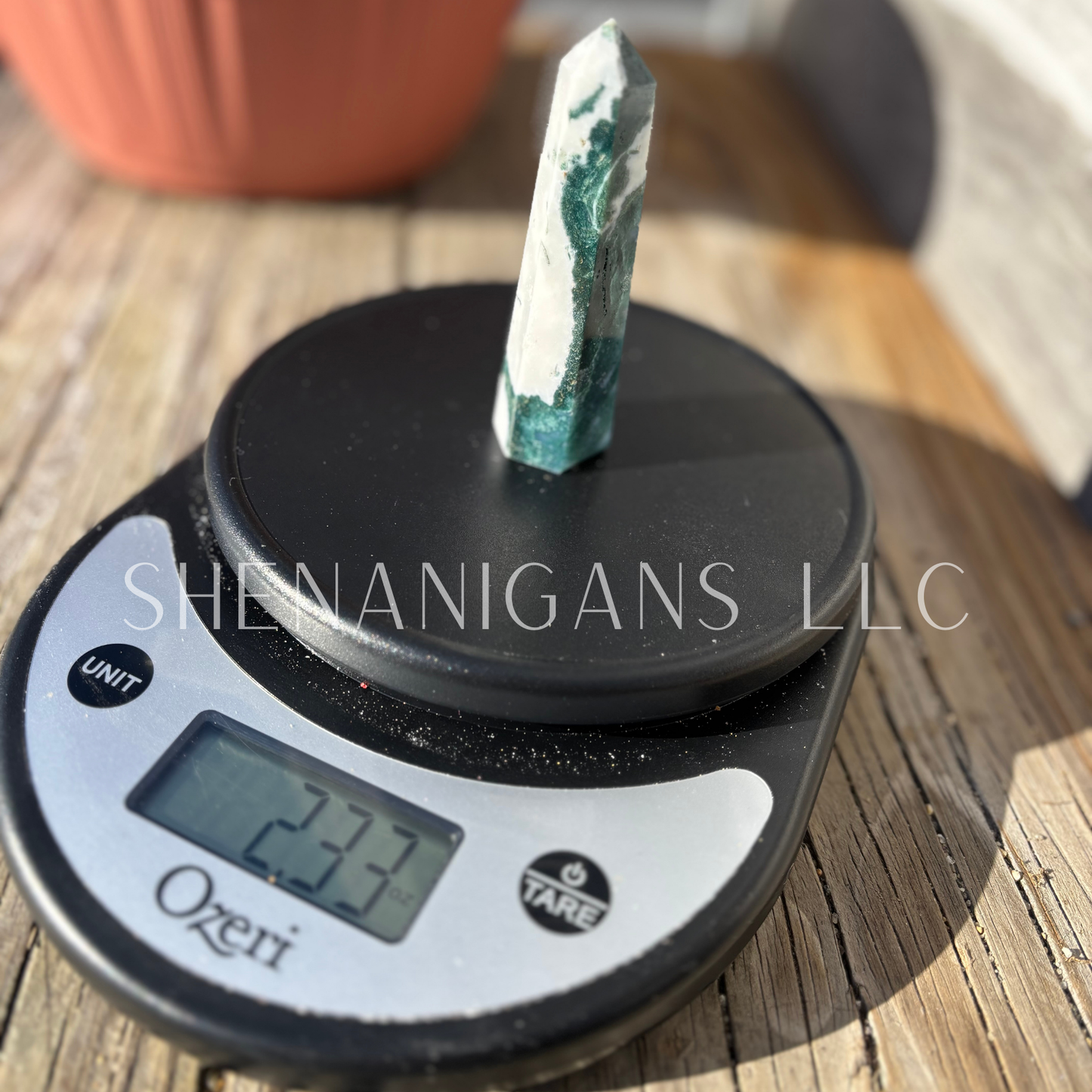 Tree Agate Polished Point Mineral Specimen Gemstone Crystal Obelisk Wand