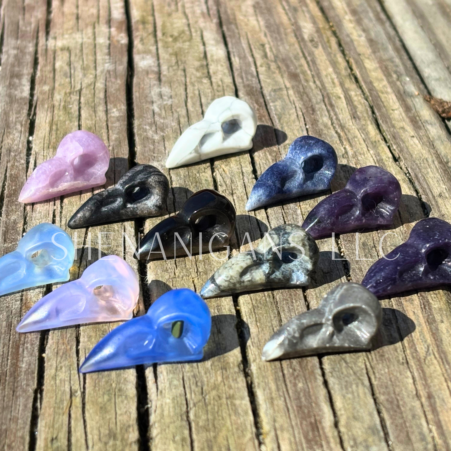 Raven Skull - Small - Crystal Carving