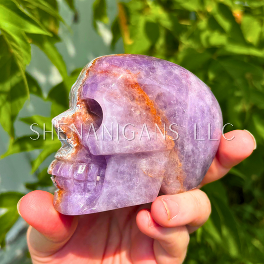 Amethyst Agate Skull