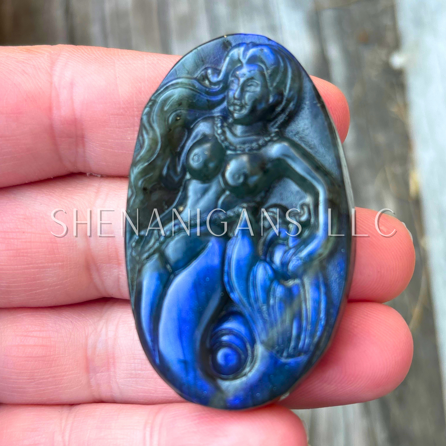 Mermaid - Flat Crystal Carving