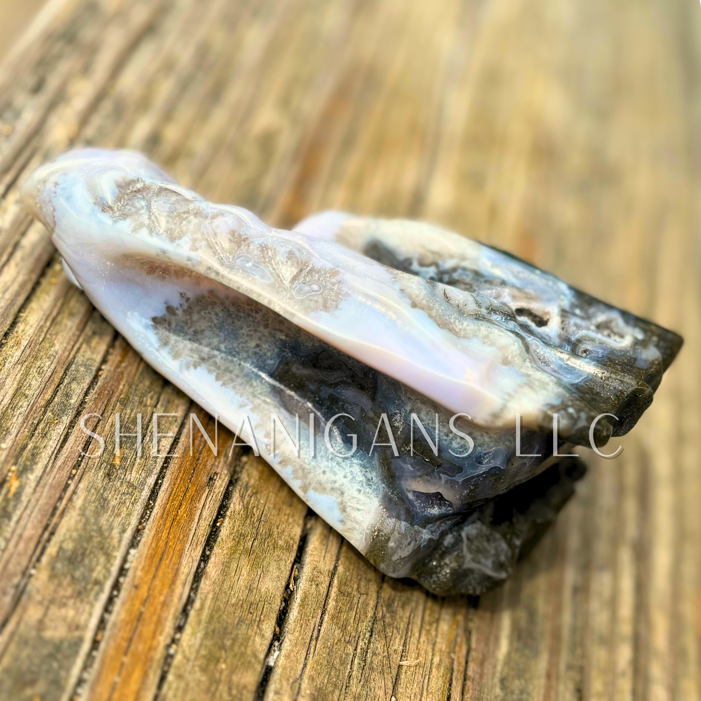 Moss Agate Dragon Head