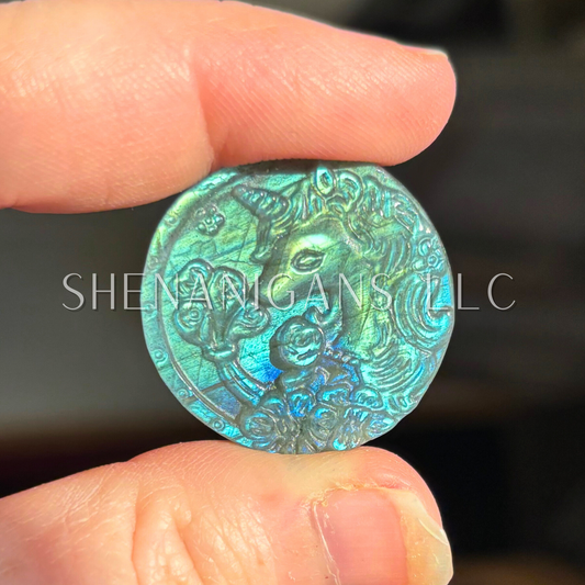 Small Unicorn - Flat Crystal Carving