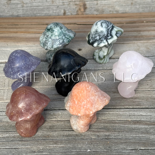 Mushroom Lady Body - Mini - Crystal Carving