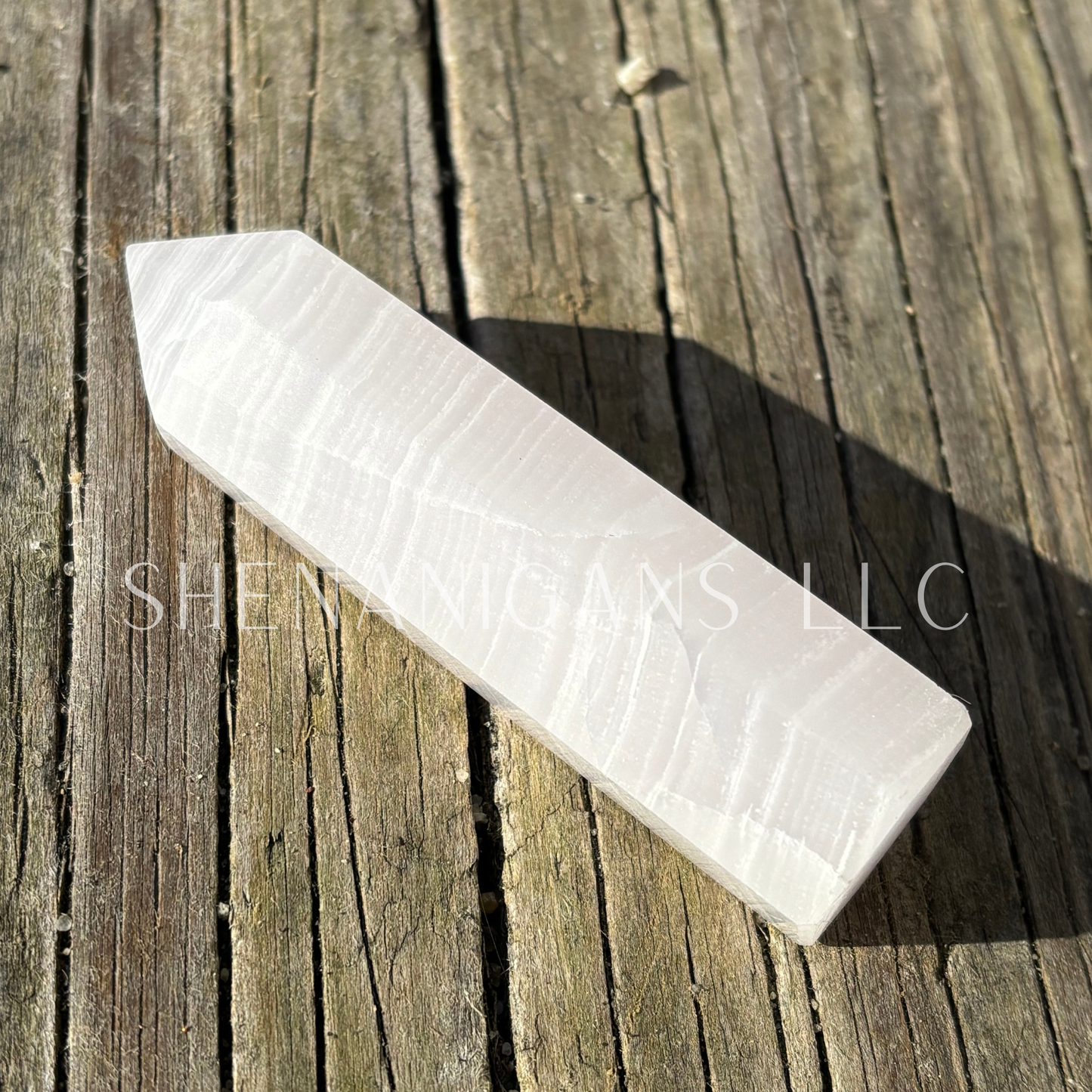 Pink Mangano Calcite Polished Point Mineral Specimen Gemstone Crystal Obelisk Wand