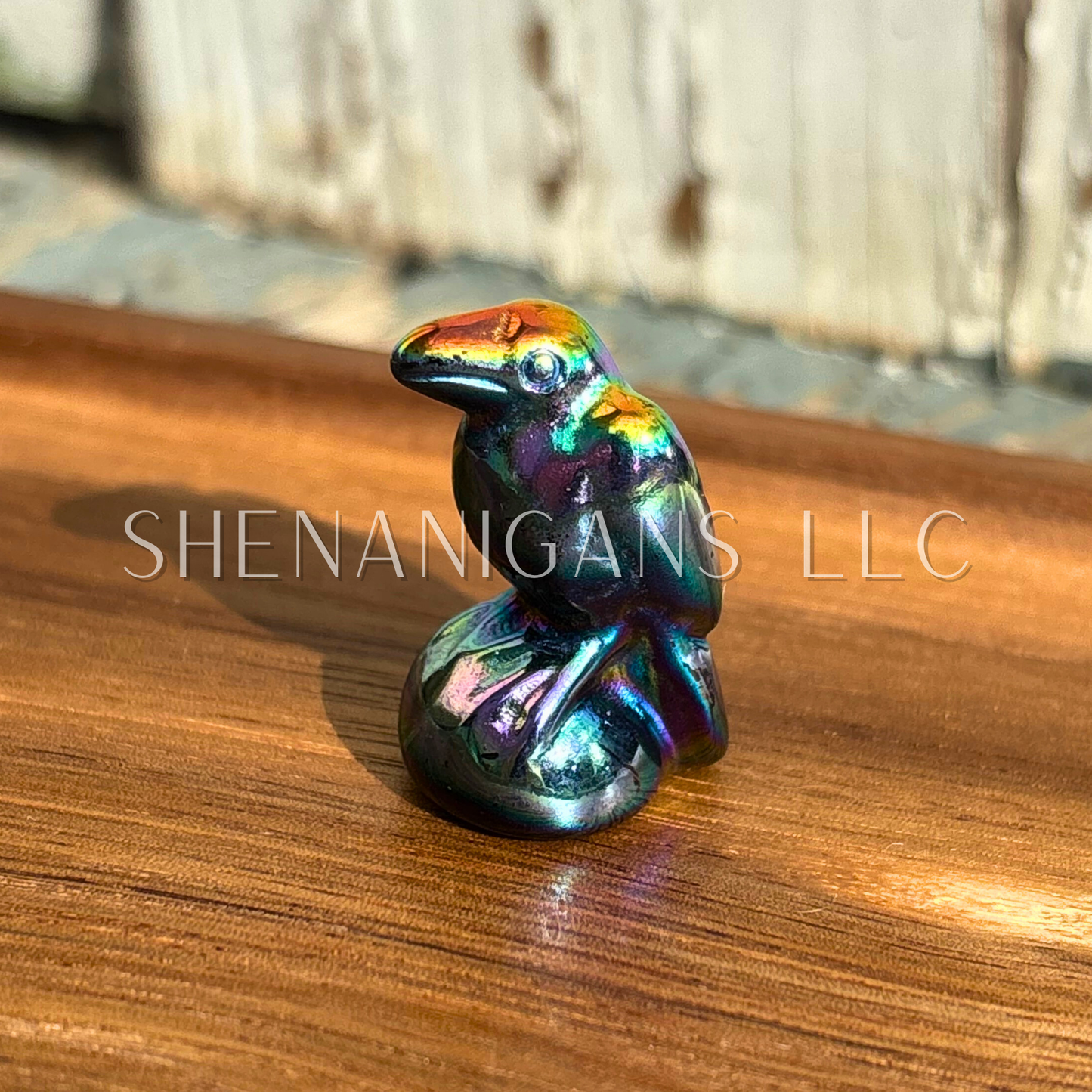 Sitting Raven - Small - Crystal Carving