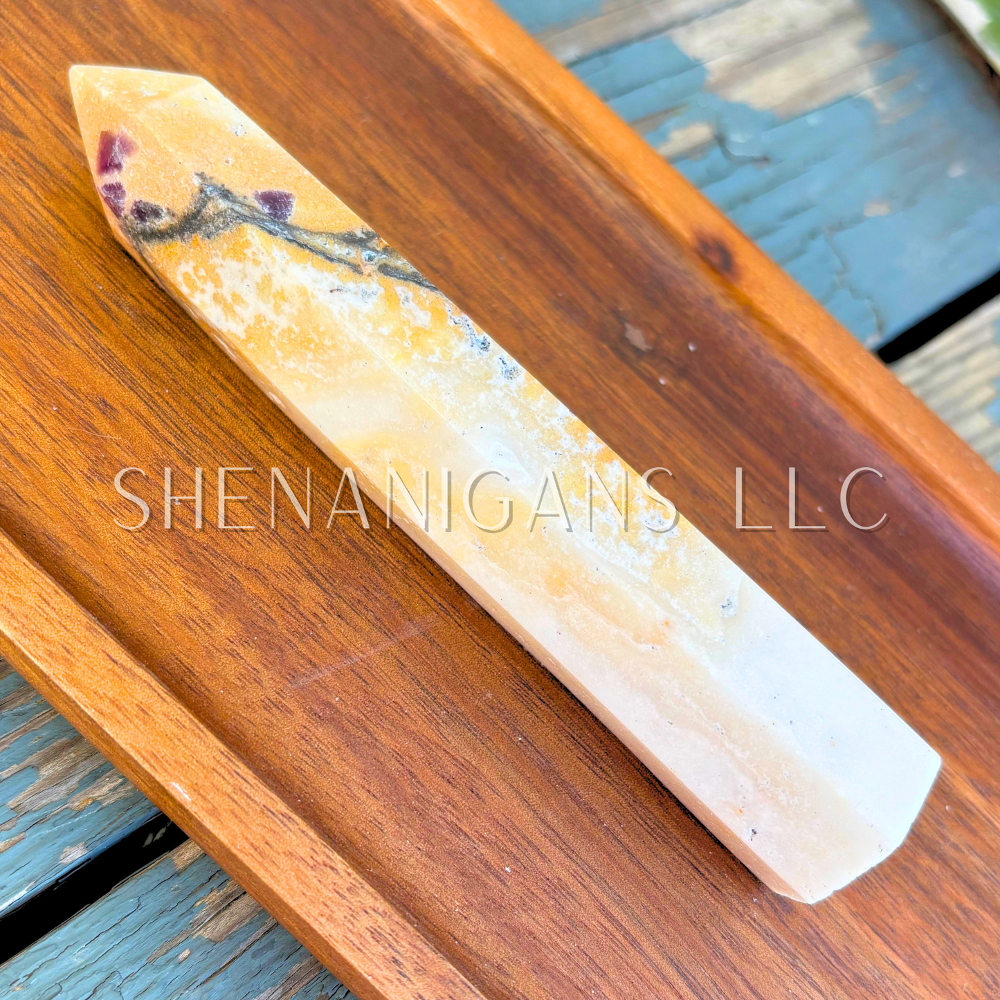 4.75" Mookaite Polished Point Mineral Specimen Gemstone Crystal Obelisk Wand