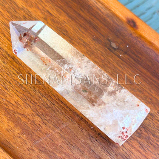 3" Quartz with inclusions Polished Point Mineral Specimen Gemstone Crystal Obelisk Wand