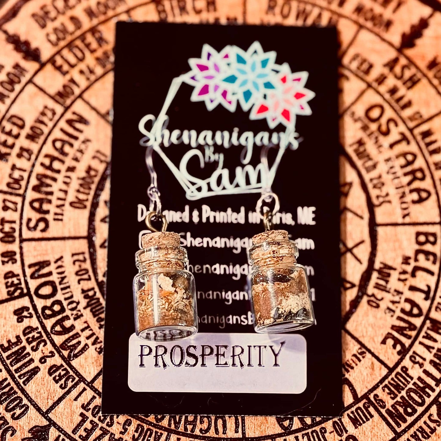 Spell Jar Earrings - Prosperity