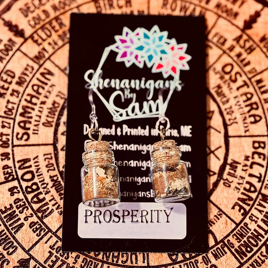 Spell Jar Earrings - Prosperity