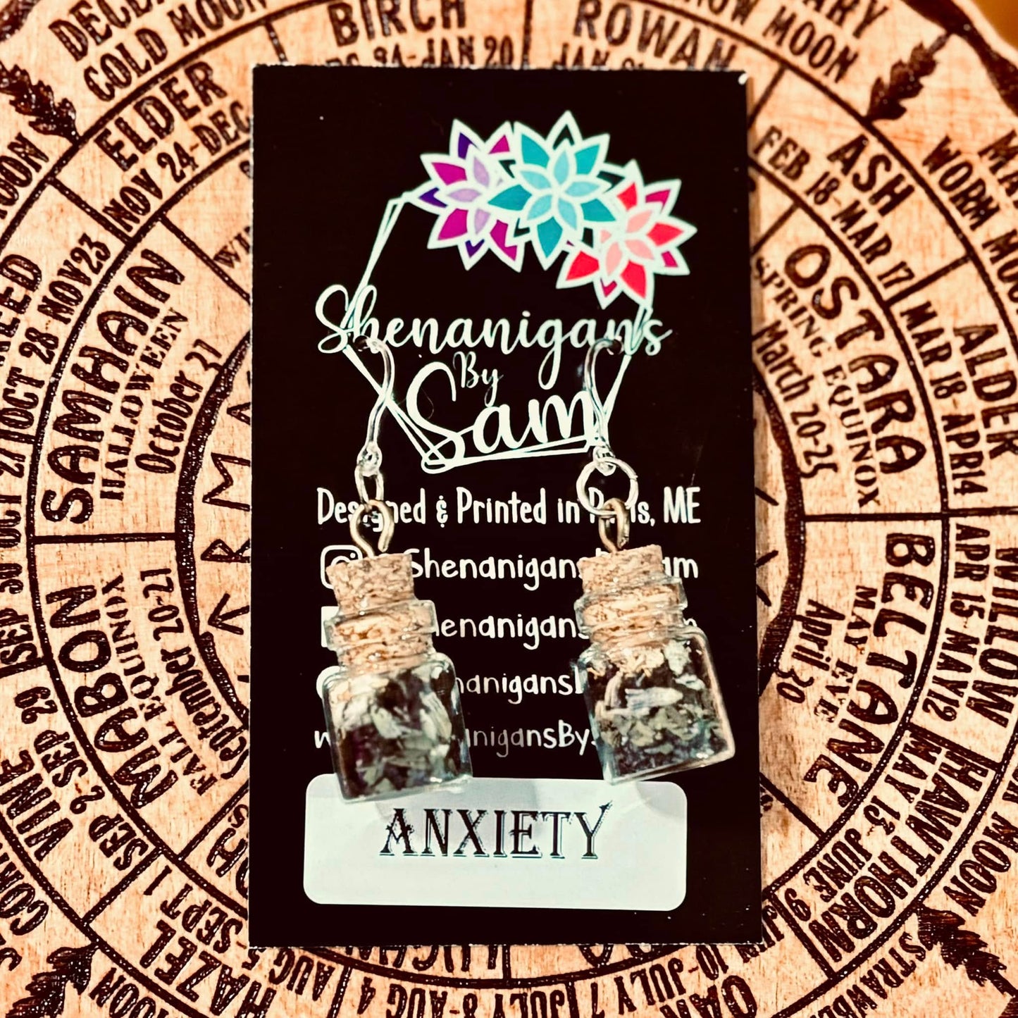 Spell Jar Earrings - Anxiety