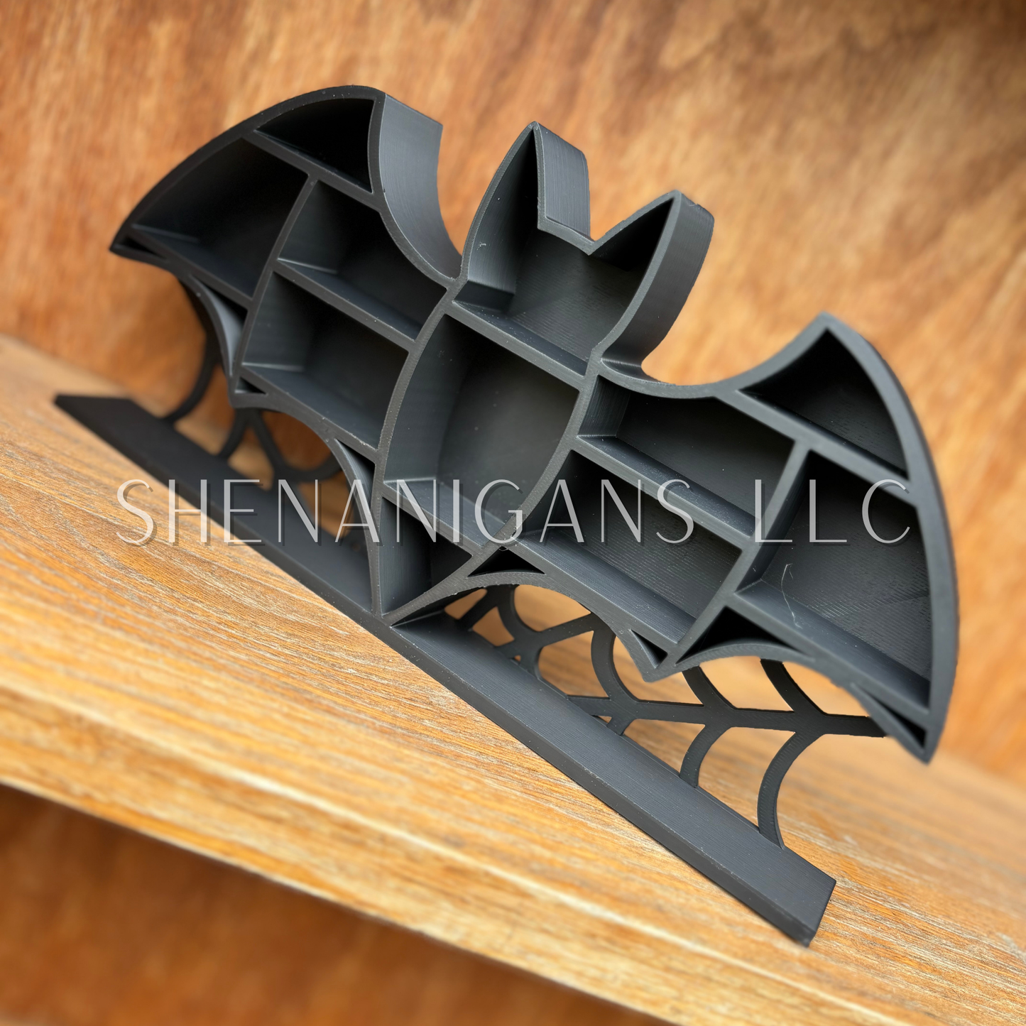 Flying Bat w/ Spider Web Curio Shelf