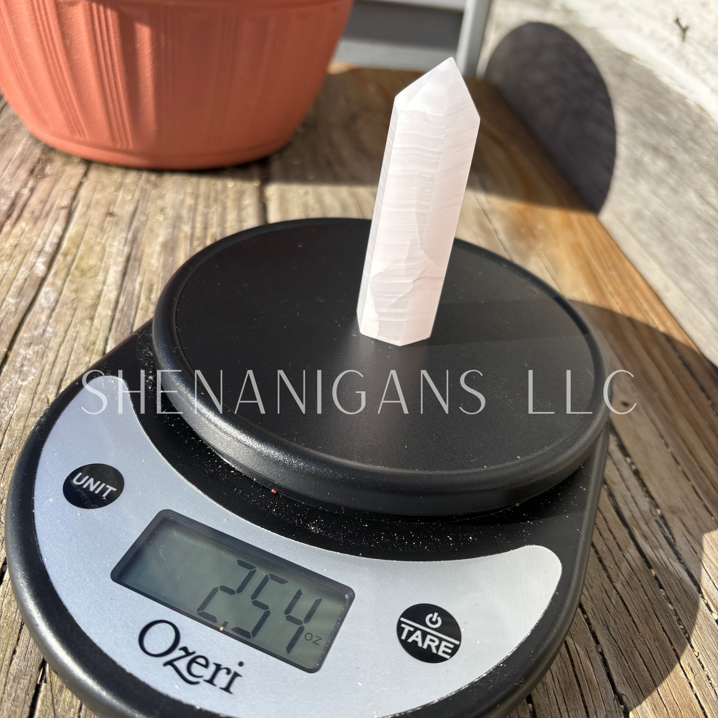 Pink Mangano Calcite Polished Point Mineral Specimen Gemstone Crystal Obelisk Wand