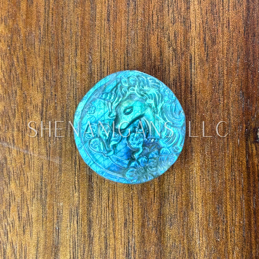 Small Unicorn - Flat Crystal Carving