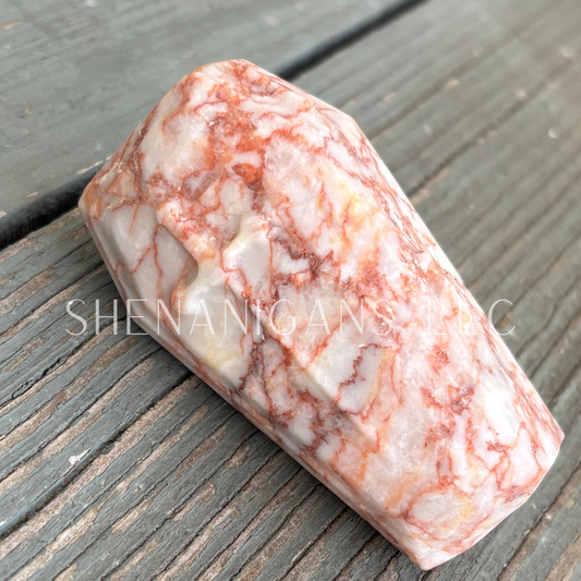 Coffin - Red Vein - Crystal Carving