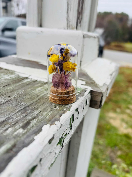 Purple Flourite Butterfly 2.25" Dome Jar