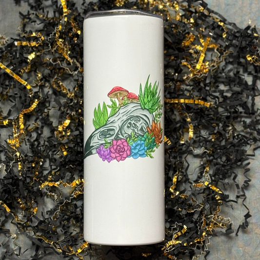 Cottage Core Bird Skull Drinkware