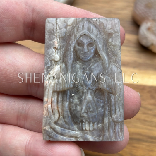 Reaper with Skull Chest - Flat Crystal Carving