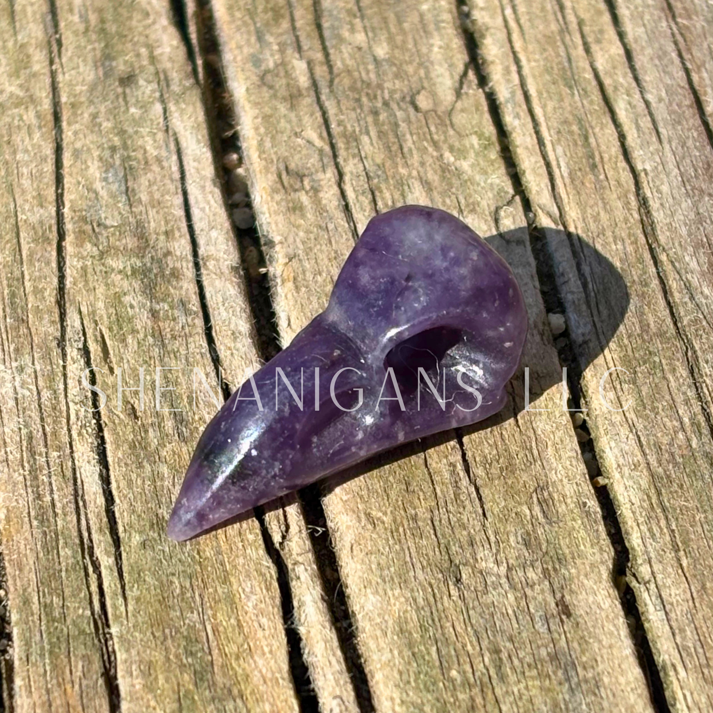 Raven Skull - Small - Crystal Carving