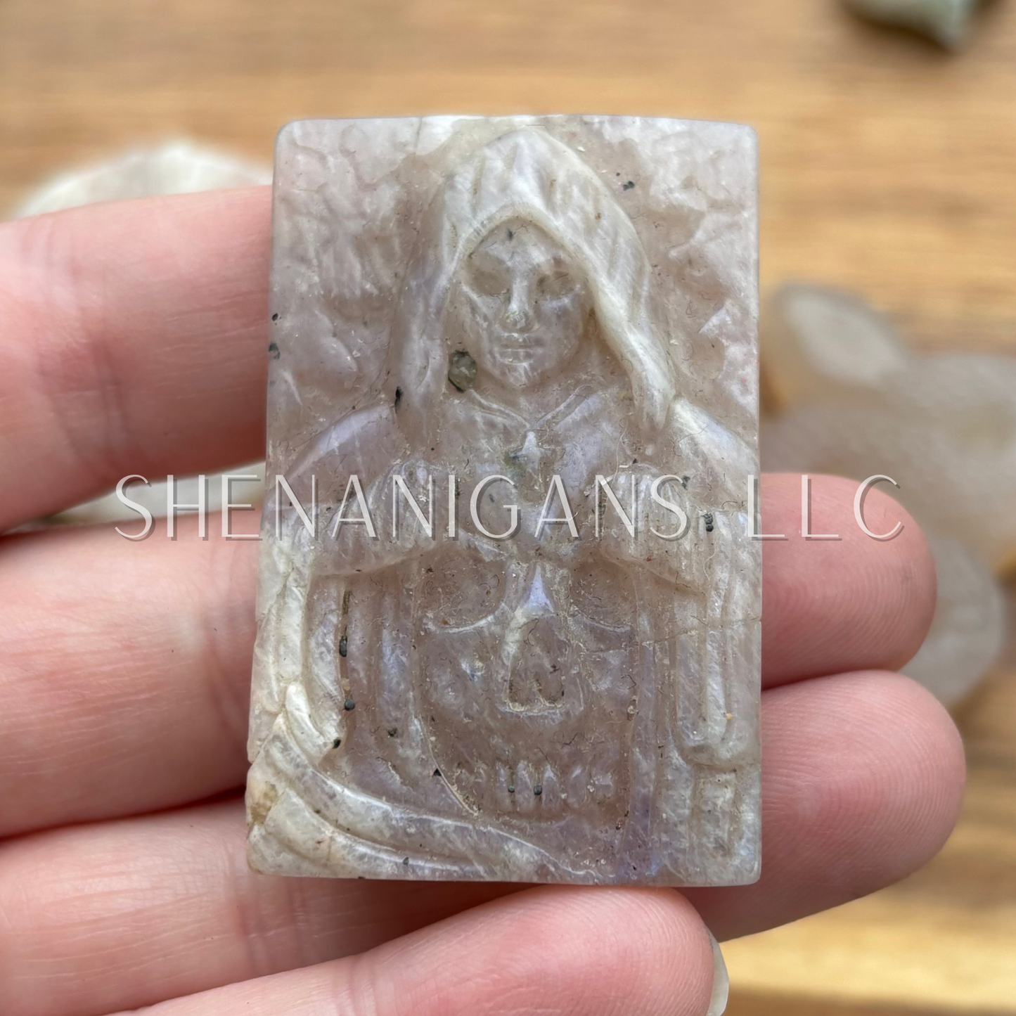 Reaper with Skull Chest - Flat Crystal Carving