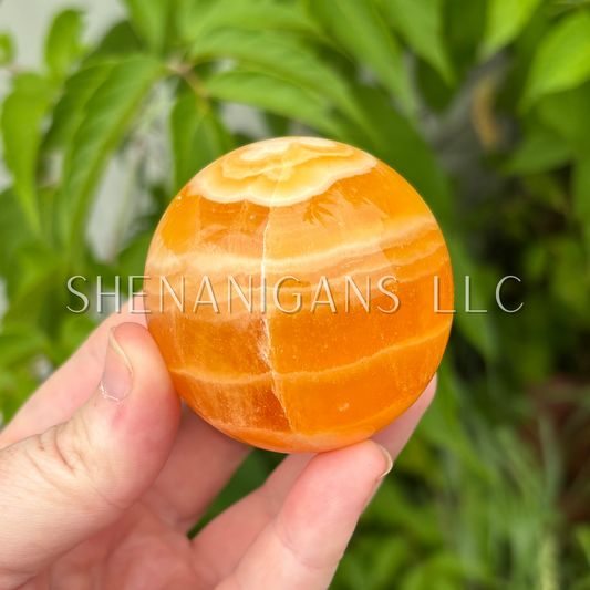 Honey Calcite Sphere
