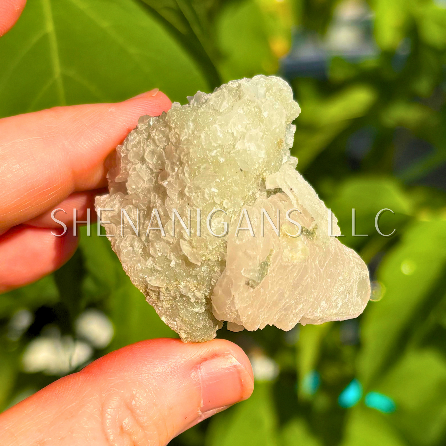 Mangano Calcite on Quartz Raw Specimen - UV Reactive