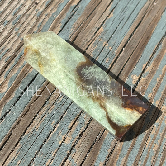 Moss Agate Polished Point Mineral Specimen Gemstone Crystal Obelisk Wand (Copy)