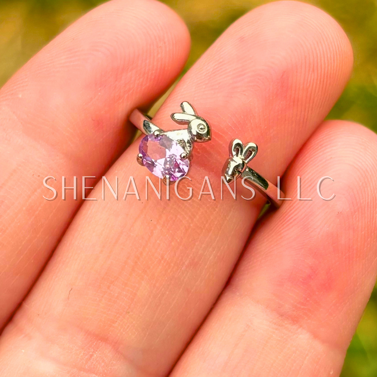 Rabbit with Carrot Ring - Alloy Setting