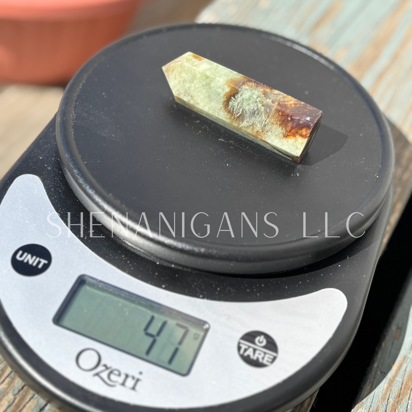 Moss Agate Polished Point Mineral Specimen Gemstone Crystal Obelisk Wand (Copy)